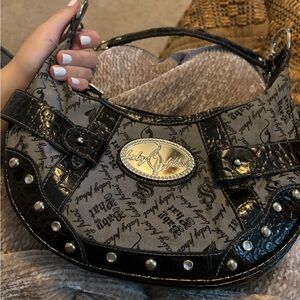 Y2k vintage babyphat black shoulder bag
